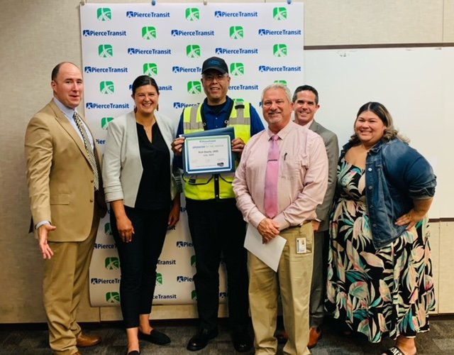 PierceTransit's tweet photo. Thanks for celebrating our July Driver of The Month with us last night! https://t.co/doKlRd19pj