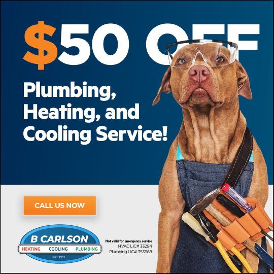 CarlsonCooling's tweet photo. 🔥 Get $50 OFF Any Service at B. Carlson! 🔥
😊 Don’t stress over your next AC, Heating, Plumbing, or Electrical service! 
Expert team ready to help. 🐶 Schedule now and save $50!
📅 Schedule Online or ☎️ Call Now https://t.co/beyqew8Rga