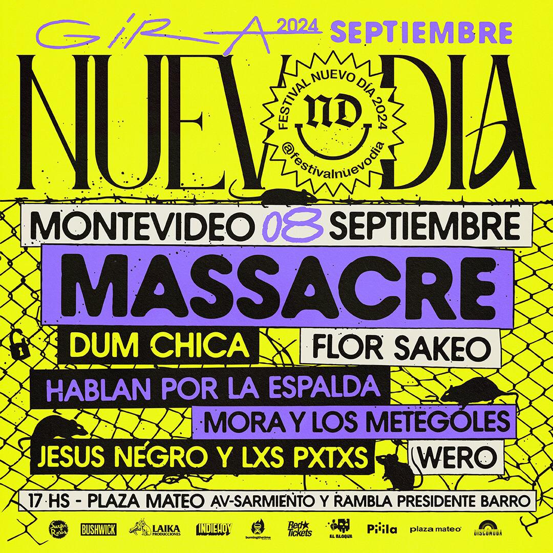 🌞🇺🇾 ¡Se viene una nueva edición del Festival Nuevo Día en Montevideo! 

🗓️ Domingo 8 de Setiembre
🕔 17:00 hs.
📍Plaza Mateo
Av. Sarmiento y Rambla Presidente Wilson.

Entradas disponibles a través de <a href="/RedTicketsUY/">RedTickets Uruguay</a> en este link:
redtickets.uy/evento/Festiva…

¡Nos vemos ahí! ❤️‍🔥