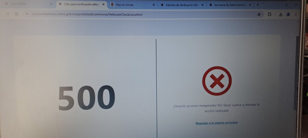 manuelfrieli's tweet photo. @SEDEMA_CDMX la pagina para hacer cita en los vereficentros esta caída desde hace 1 semana y sigue igual. Hasta cuando quedará lista? https://t.co/Dxt9KyGAbk