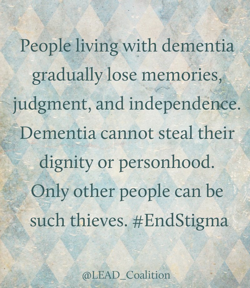 Please re-Tweet if you agree that we must deal with the disease, but never lose focus on the person.

(image: <a href="/LEAD_Coalition/">Ian Kremer</a>) #Alzheimers #dementia #HumanRights