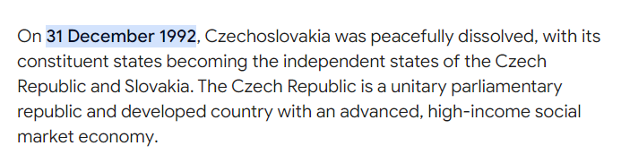 rainie1410's tweet photo. My son was born December 27 1992.
5 Days later The Czech Republic and Slovakia was born! Peacefully and amicably!
Are you fucking #YesYet? https://t.co/Zy1zrrujoX