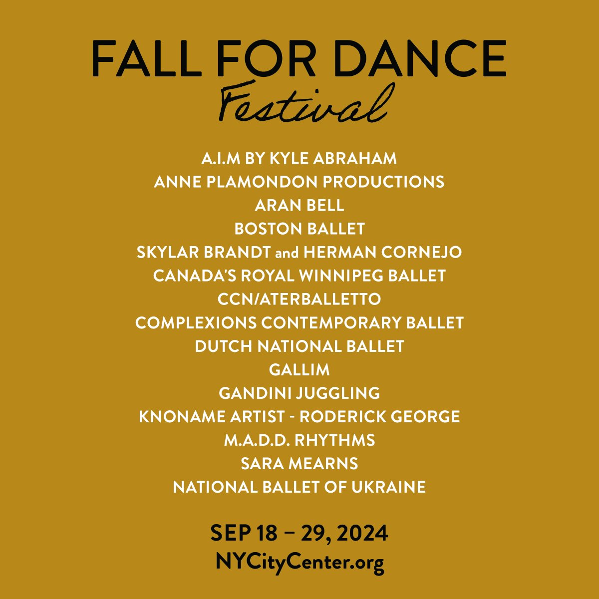 RWBallet's tweet photo. YWG ✈️ NYC // We are excited to perform at this year's #FallForDance Festival at NYCityCenter next month! Join us for the world premiere of šɛgatəm, commissioned by Cameron Fraser-Monroe, during Program 4 of the festival Sept 26-27, 2024. #RWBOnTour
https://t.co/ACb94Cwozr https://t.co/7l7k49jCFb