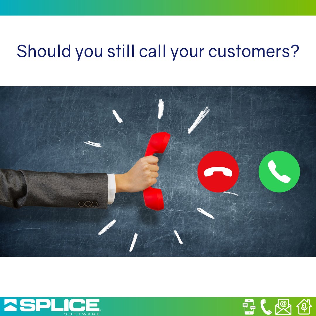 SPLICESoftware's tweet image. Using the right channel makes a world of difference when communicating with your policyholders. However, is calling still relevant?
Listen in as we discuss when it's a good time to call your policyholders. 
hubs.la/Q02KZNF50
#SPLICESoftware  #RightChannel #Automatedcalls