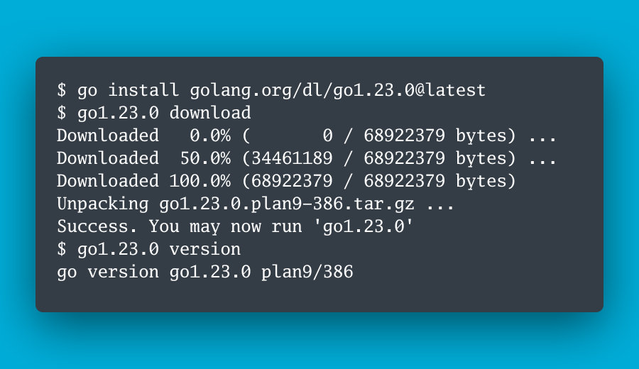 🥳 Go 1.23.0 is released!

📝 Release notes: go.dev/doc/go1.23

⬇️ Download: go.dev/dl/#go1.23.0

#golang