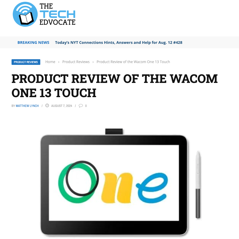 wacomedu's tweet photo. Thank you to The Tech Edvocate for the #WacomOne feature! ✍️

Find out why Wacom One 13 Touch is a compelling option for both aspiring and experienced digital artists seeking an affordable and functional drawing tablet 👉 https://t.co/n5zOAuW8im

#WacomForEducation #BackToSchool https://t.co/5STC8jmX85