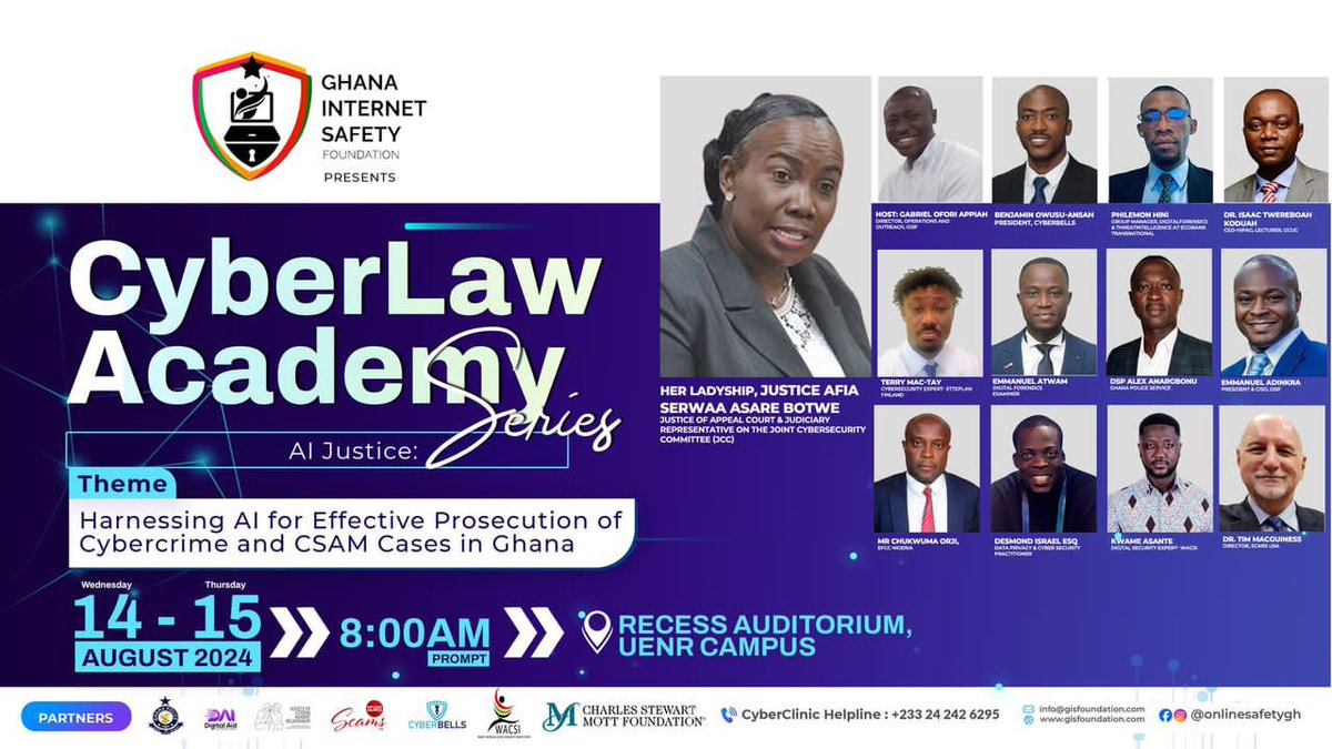 I_am_FFB's tweet photo. Mr. Chukwuma Orji will explore the future of AI in digital security at the CyberLaw Academy, August 14-15 at UENR Campus. #CyberLawAcademy #CSAMGhana https://t.co/3fZlQCRcHn