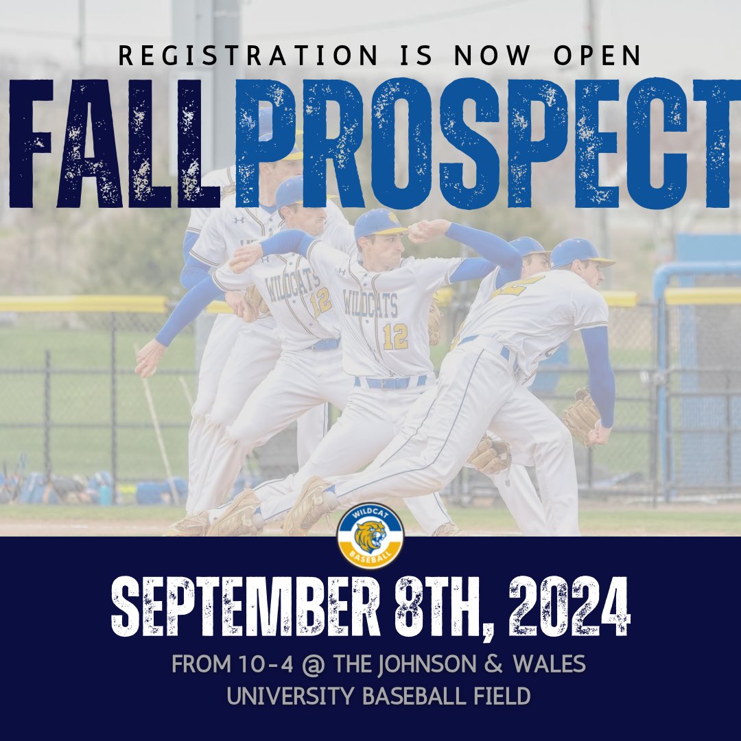 Join us from 10-4 on Sunday, September 8th for our Fall Prospect Camp! It will be held at the Johnson &amp; Wales University Baseball Field! 

Sign up using the link below!

nam04.safelinks.protection.outlook.com/?url=https%3A%…

#jwubaseball #caseycamps #fallprospectcamp