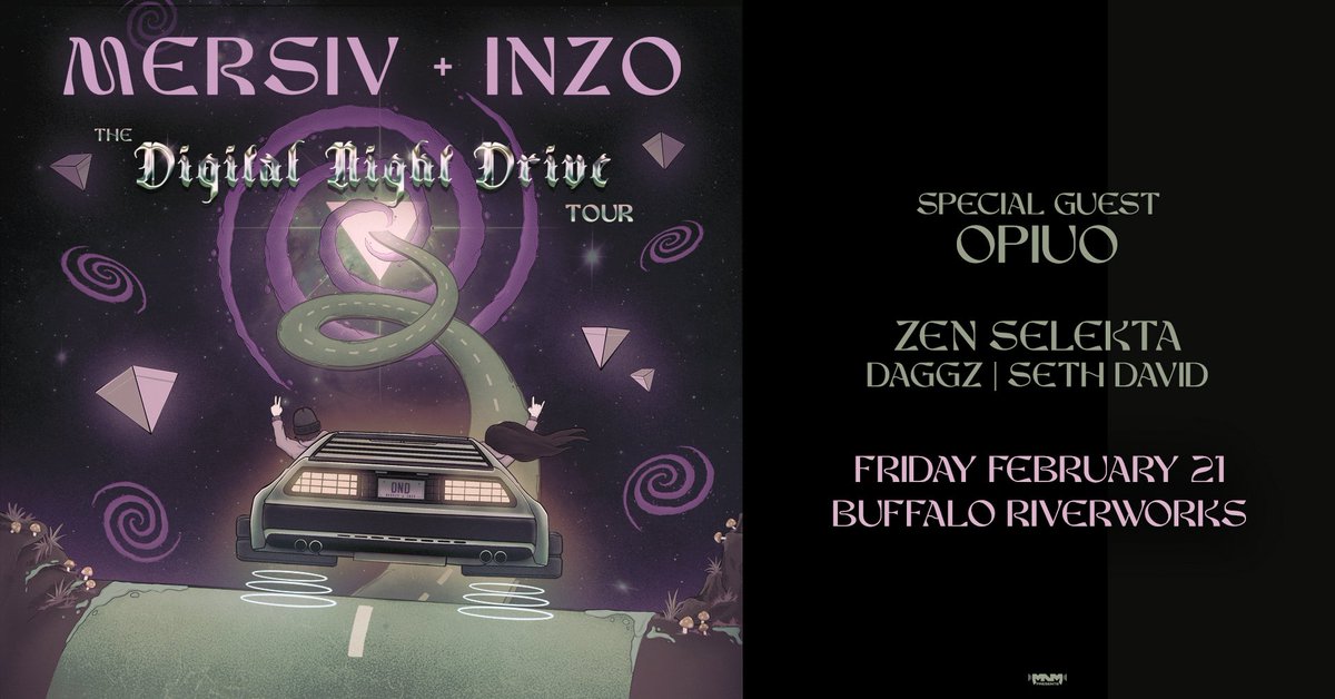 MNM Presents (@mnmpresents) on Twitter photo Just in /โ\ <a href="/mersivsound/">Mersiv</a> & <a href="/Inzo_Music/">โงฉ INZO โงฉ</a> bring Digital Night Drive to Buffalo, NY on Friday 02.21.25 ๊ฎ
Special guests <a href="/OPIUO/">OPIUO</a> <a href="/zenselekta/">๐ญ๐๐ก ๐ฆ๐๐๐๐๐ง๐</a> #Daggz <a href="/iamsethdavid/">Seth David</a> On sale this Friday 10am - mnmpresents.com โจ๏ธ Just in /โ\ <a href="/mersivsound/">Mersiv</a> & <a href="/Inzo_Music/">โงฉ INZO โงฉ</a> bring Digital Night Drive to Buffalo, NY on Friday 02.21.25 ๊ฎ
Special guests <a href="/OPIUO/">OPIUO</a> <a href="/zenselekta/">๐ญ๐๐ก ๐ฆ๐๐๐๐๐ง๐</a> #Daggz <a href="/iamsethdavid/">Seth David</a> On sale this Friday 10am - mnmpresents.com โจ๏ธ