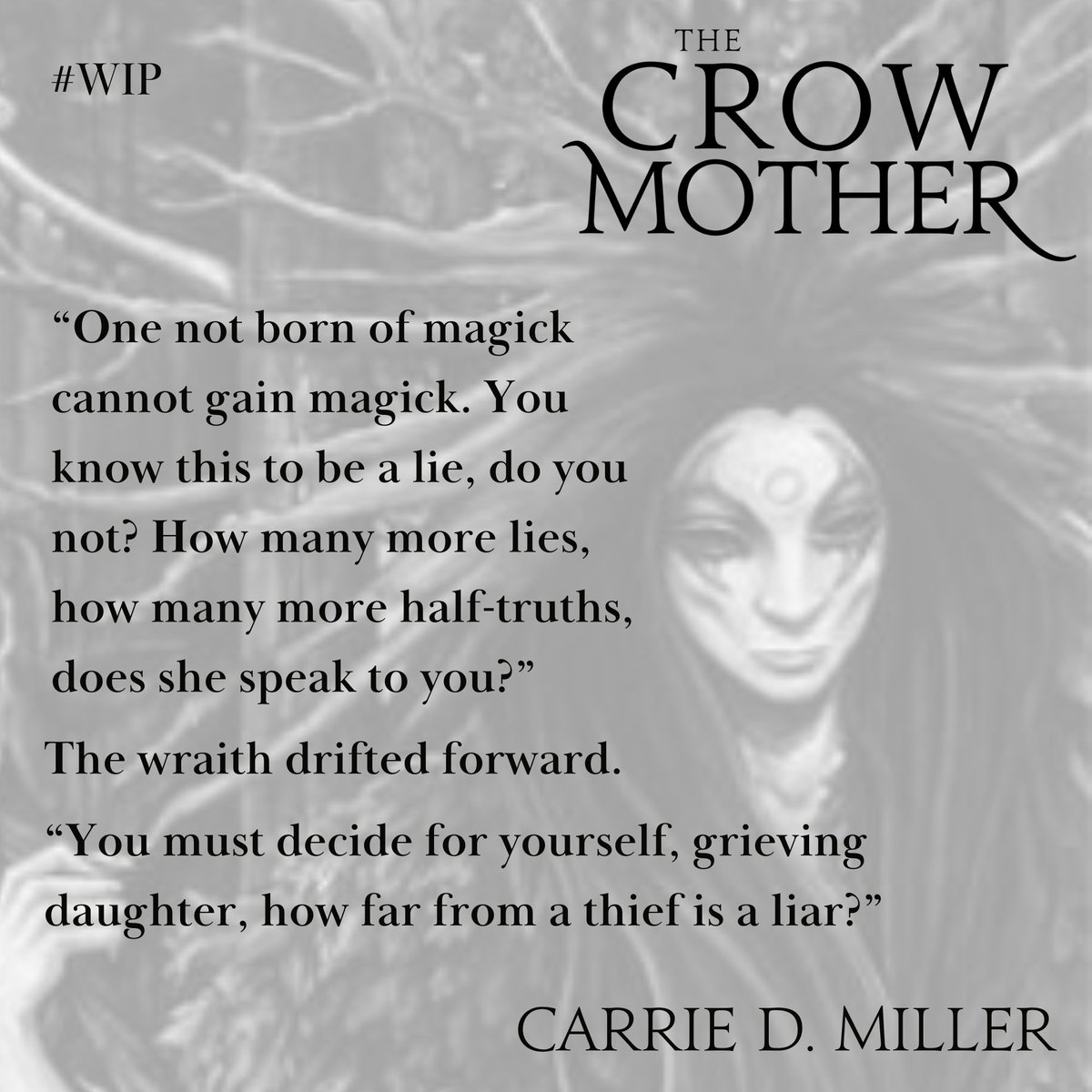 #thecrowmother
#coming2024
#WIP
#thewhiteraven #sequel
#bookteaser

🖤 Artwork credit: The Art of Marc Potts