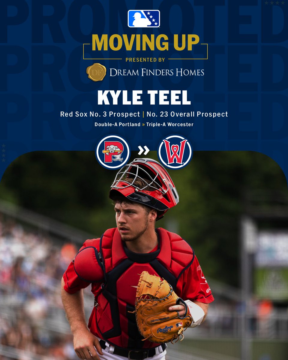 MiLB's tweet photo. Woo goes there?! 🙂

Marcelo Mayer, Roman Anthony and Kyle Teel, the top three #RedSox prospects, are headed to Triple-A @WooSox! https://t.co/IlkasXWvK1