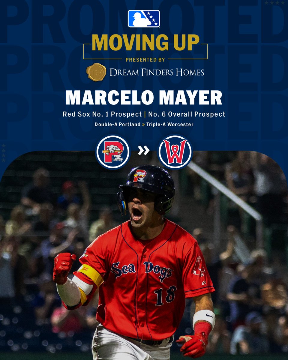 MiLB's tweet photo. Woo goes there?! 🙂

Marcelo Mayer, Roman Anthony and Kyle Teel, the top three #RedSox prospects, are headed to Triple-A @WooSox! https://t.co/IlkasXWvK1