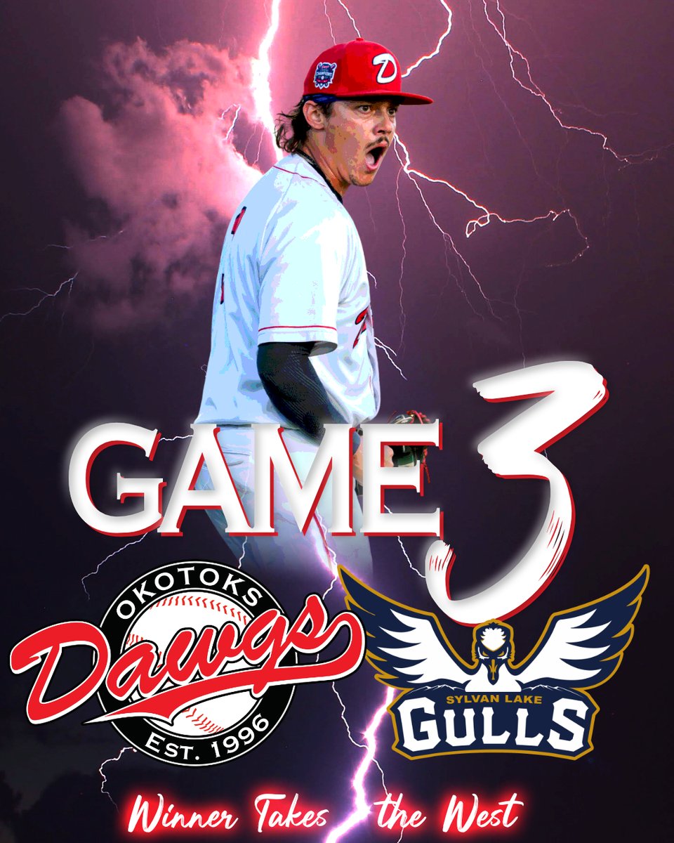 Okotoks_Dawgs's tweet photo. Tonight. Winner moves on
#dawgs #baseball #okotoks #playoffs #wcbl #3peat #repeatthe3peat https://t.co/VWh2sgmy7d