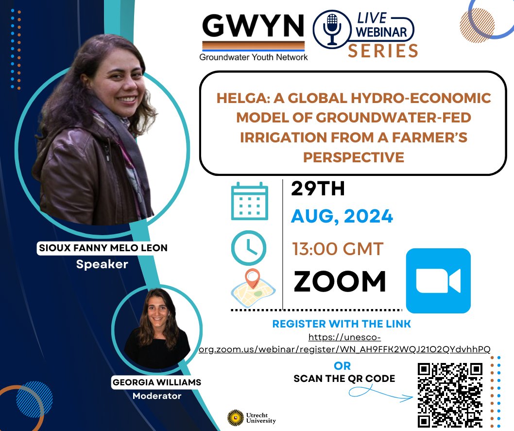 WEBINAR ALERT! 
Attention all GWYN members and enthusiasts! 
We are delighted to invite you to the 7th edition of the #GWYNWebinarSerieson August 29th, at 13:00 (GMT) via Zoom. Details are in the attached flyer. Register here >> lnkd.in/dQfzfwA2
<a href="/UN_Water/">UN-Water</a> <a href="/unescoWATER/">unescoWATER</a>