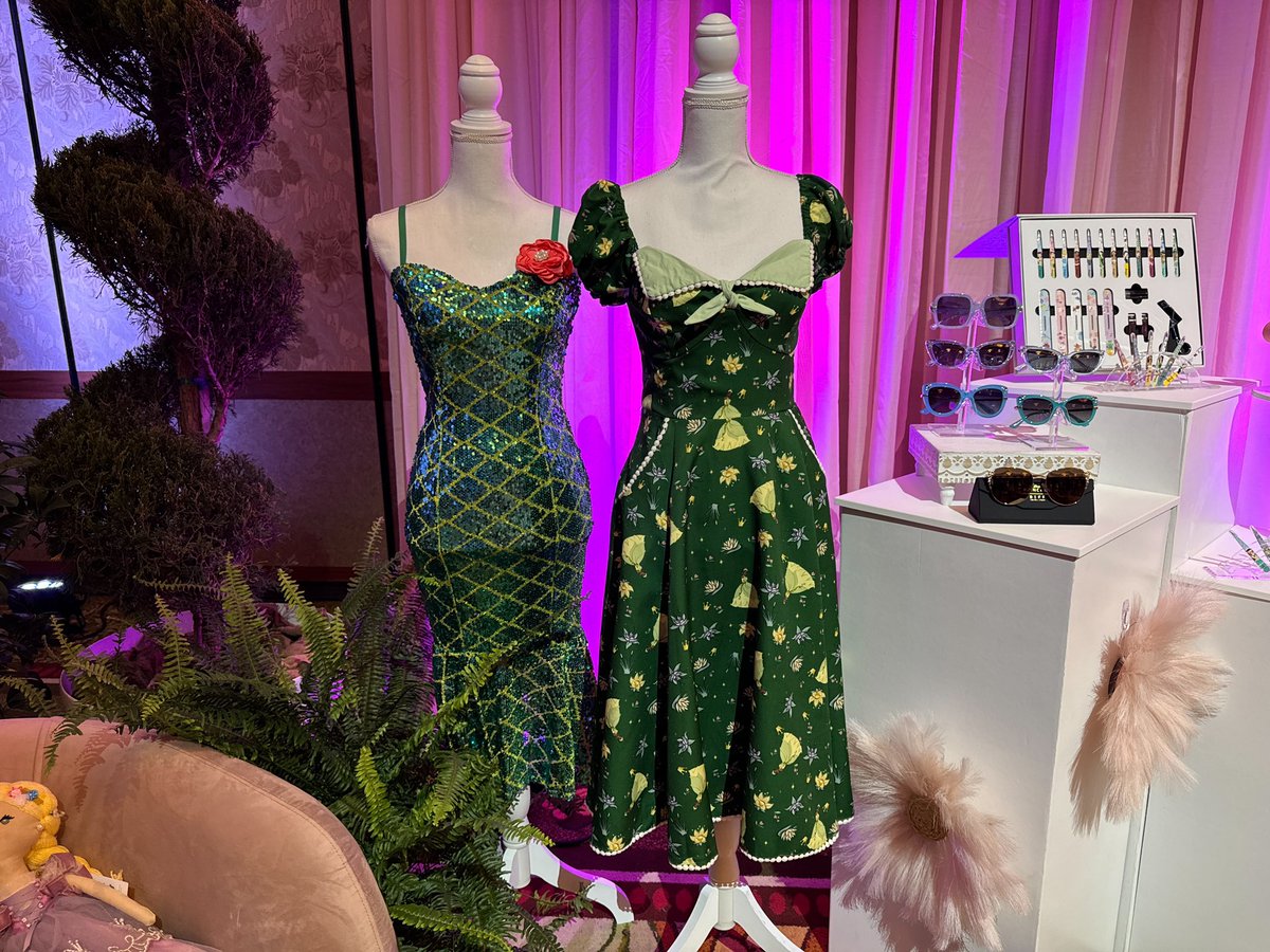 laughingplace's tweet photo. @supersmalls @diffeyewear @Corkcicle @shopgirlscrew @disneyfamily The new @uniquevintage dresses themed to Tiana and Ariel are gorgeous,
As are the @diffeyewear glasses themed to various characters. https://t.co/lbXUN6hl0d