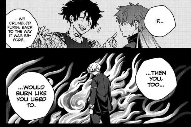dimirawr's tweet photo. ok as much as im gobbling up feral ume, i feel so sorry for him in this chapter… everything he built & fought against to create current furin all went to shambles bc two dudes refuse to move on 😭 #wb151 https://t.co/WTCpm1PtHJ