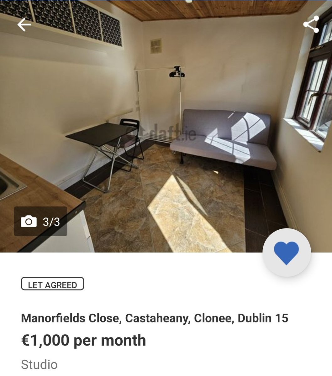 crazyhouseprice's tweet photo. This is very grim. The couch is the bed. The table. A grand a month. https://t.co/re4EhAH3Gx