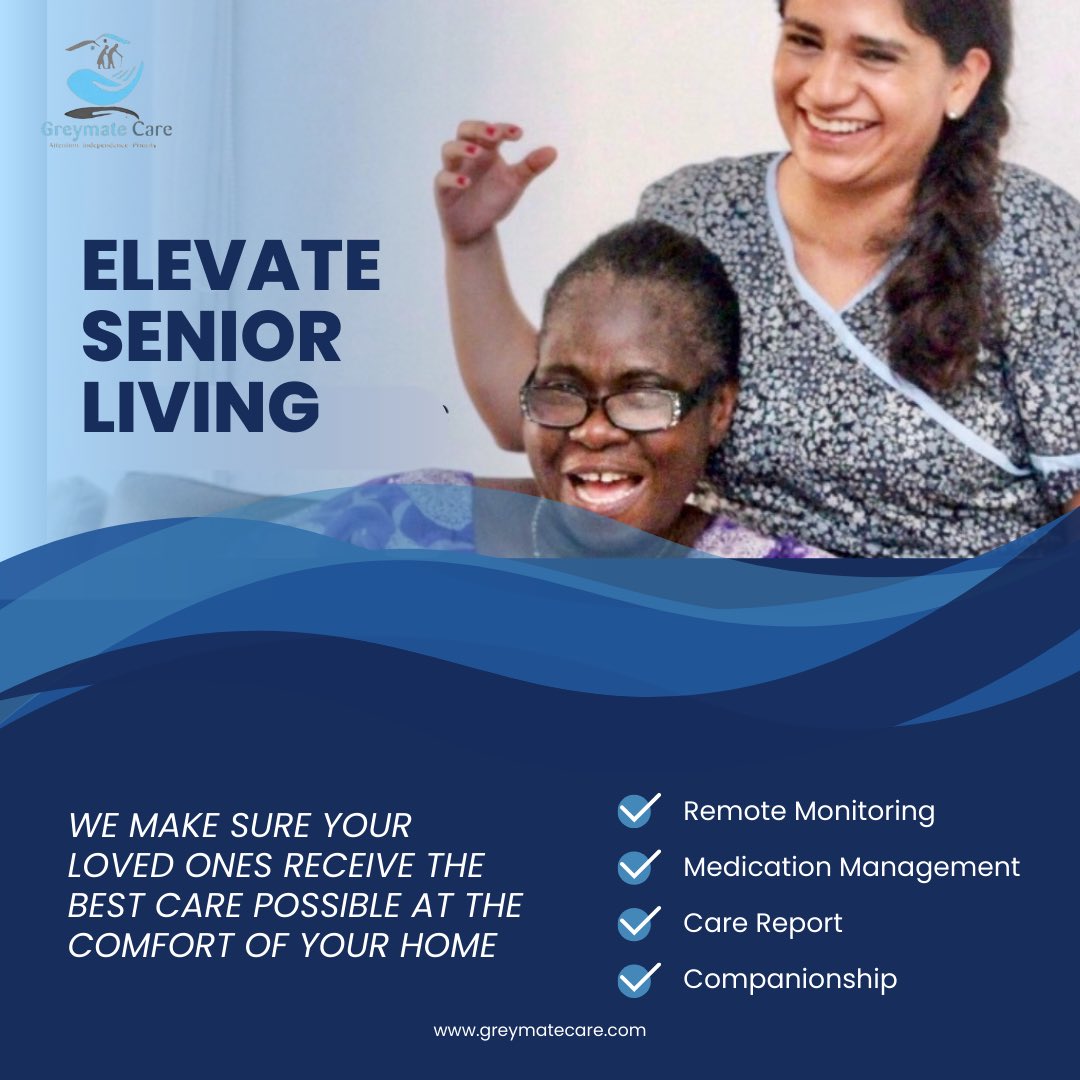 greymatecare's tweet photo. What's More?
With our mobile app, you get real time tracking and reports and can monitor the care from anywhere in the world.

Download the Greymate Care App now to get started✅

#Greymatecare #CaregiversinNigeria #homecarenurses https://t.co/zyALhnWHjh