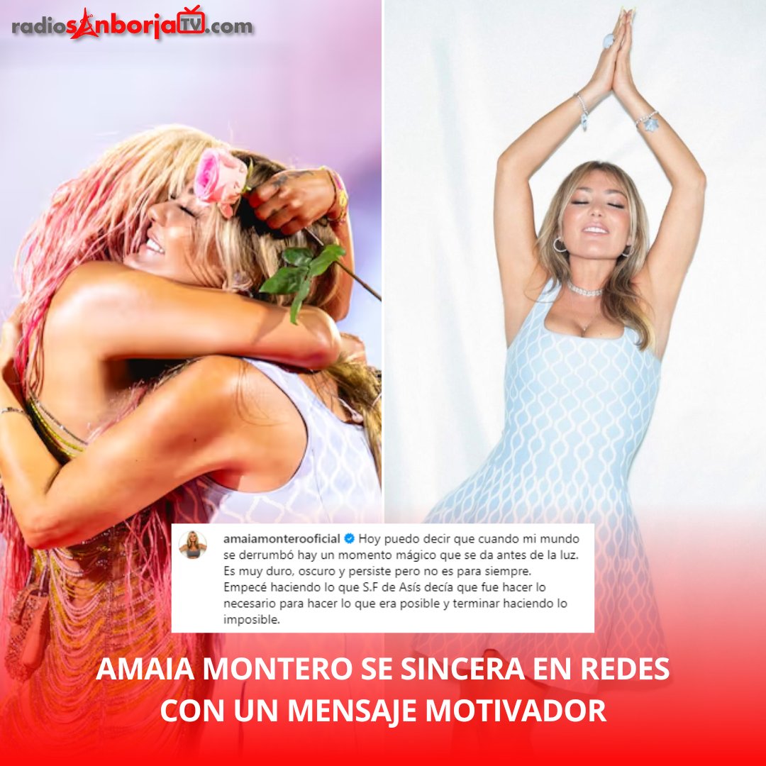 📢Amaia Montero se sincera en redes con un mensaje motivador📢
👇👇👇
instagram.com/p/C-nmfzGPyD0/…