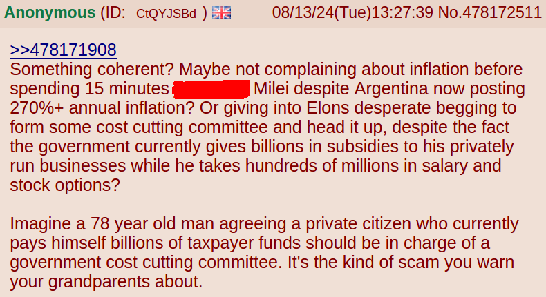 LGcommaI's tweet photo. British anon is not amused with the #MuskTrumpInterview: https://t.co/UOoSV5Q3Ap
