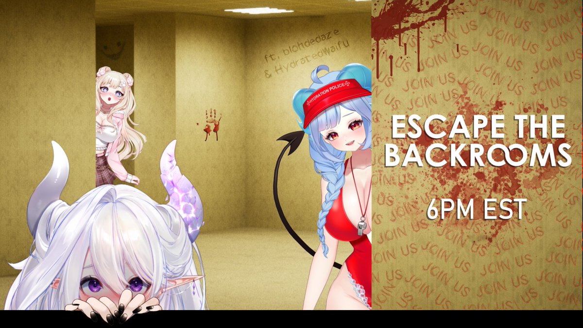 MiruneMochi's tweet image. Escaping the Backrooms tonight with @blondedazeVT and @HydratedWaifu 💜

Will we make it? 👀