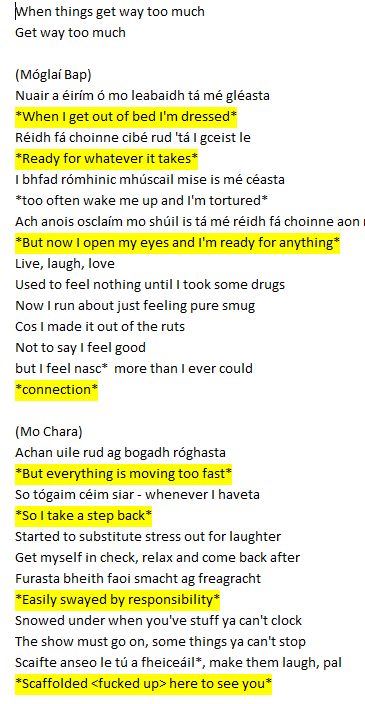 Timo_the_Savage's tweet photo. I've always struggled with learning Gaelic but between Google translate and @KNEECAPCEOL I'm actually picking up a bit!

They've got bigger hits but this song is absolute poetry and these guys are brilliant in both languages - raw fucking talent!

https://t.co/UjPZ6zWMh8 https://t.co/Nkf4fy19WN