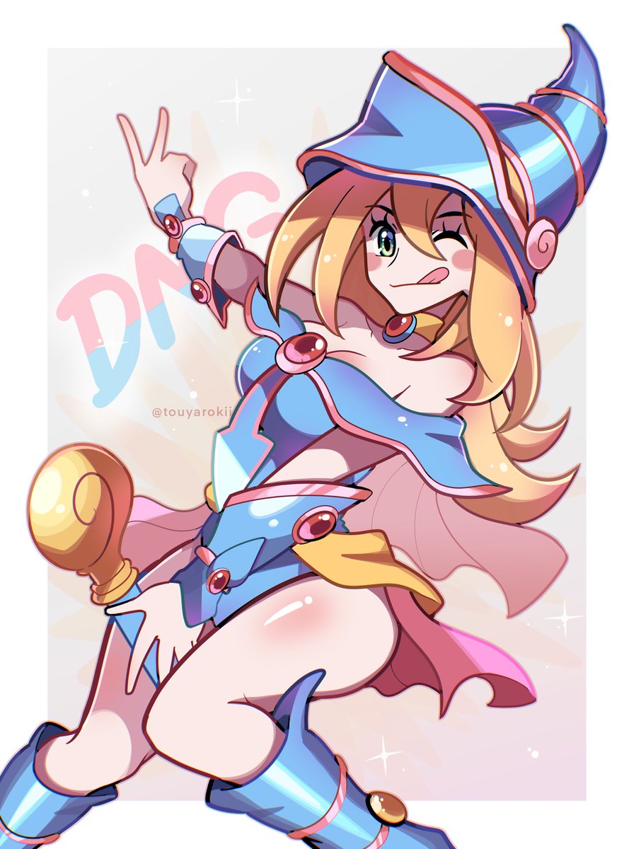 Touyarokii's tweet photo. Thought I’d finally draw Dark Magician Girl from Yugioh! https://t.co/4iBlOZrOTc