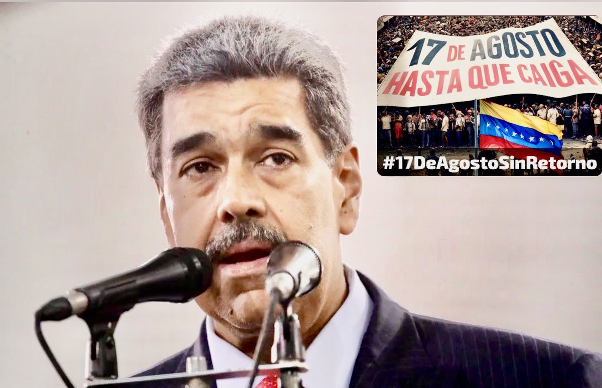 🇻🇪 17 de agostos TODOS A LAS CALLES!!!

Si estás de acuerdo con que a Maduro hay que SACARLO, replica esta imagen y súmate al numeral #AMaduroHayQueSacarlo