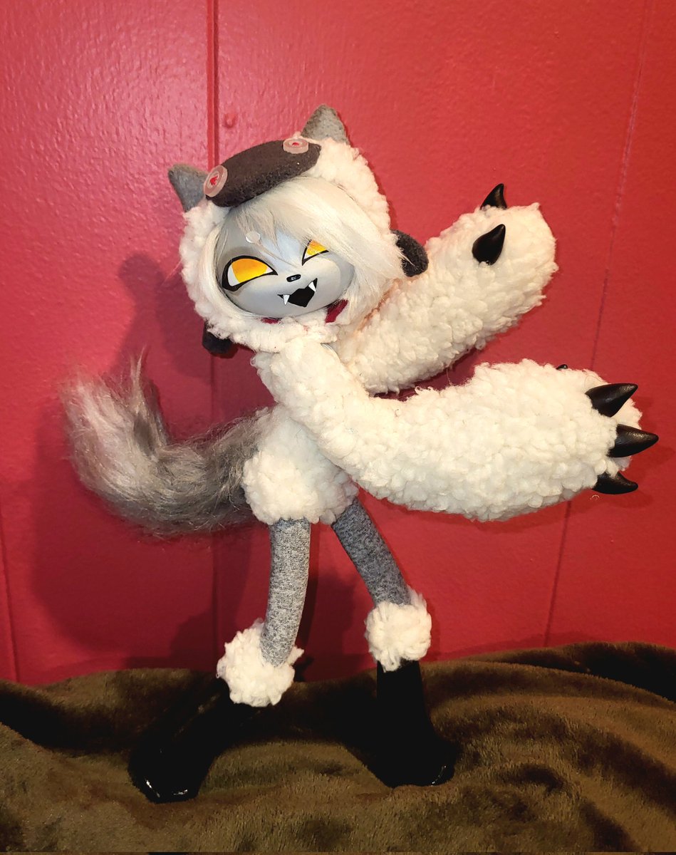 There's one with you, looking so sweet... 
But she's just a wolf dressed up like sheep!
Bad Girl handmade art doll