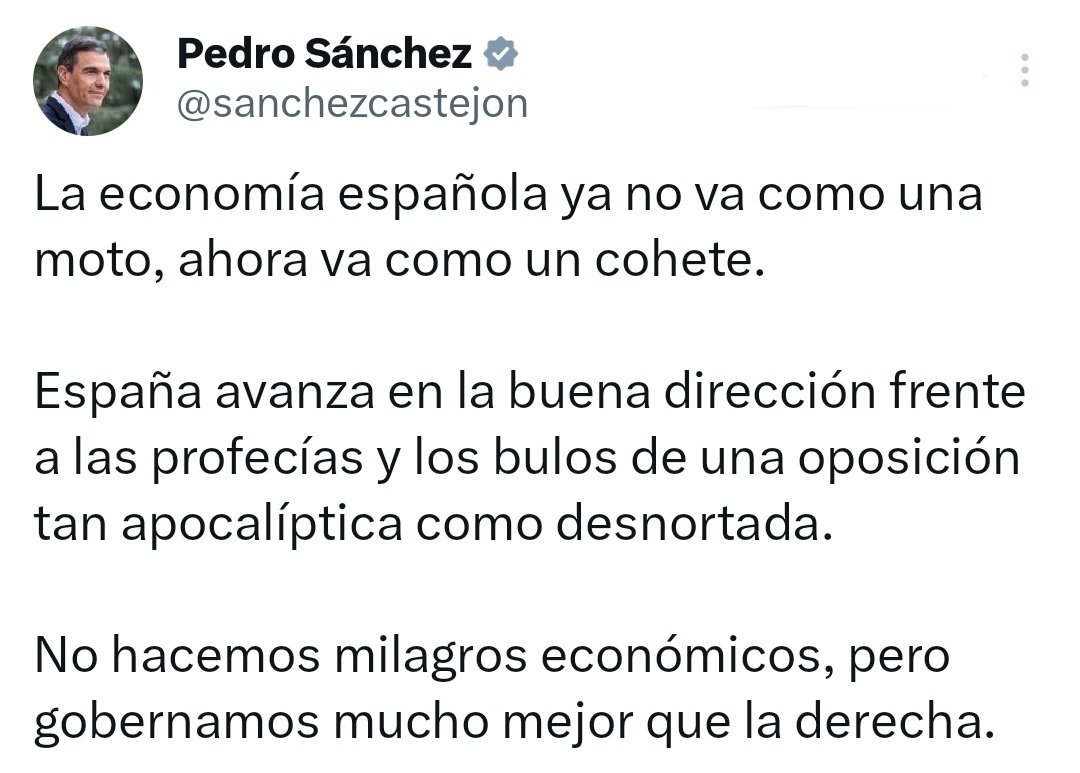 _ElRegente_'s tweet image. 🗞️ | "La economía española va como un cohete".