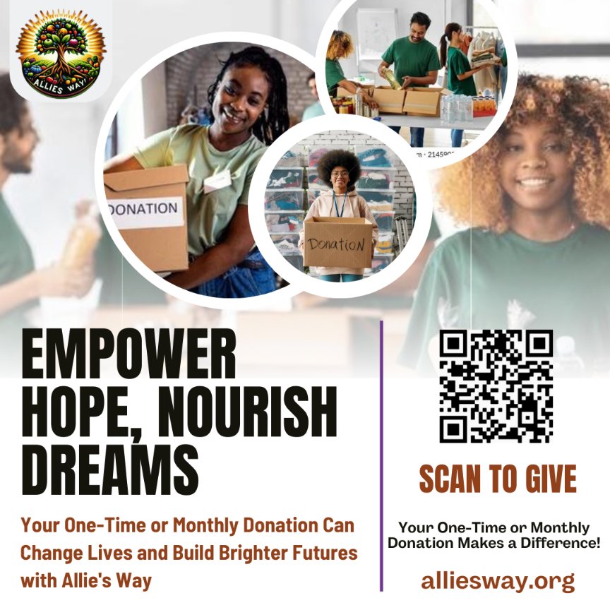 WayAllies's tweet image. Empower Hope, Nourish Dreams 🌟

With Allie's Way, we are making this vision a reality, one donation at a time. 💖

Scan to give and be a part of this incredible journey. 

👉 CLICK alliesway.org to make a donation and join our mission to change lives.

#EmpowerHope