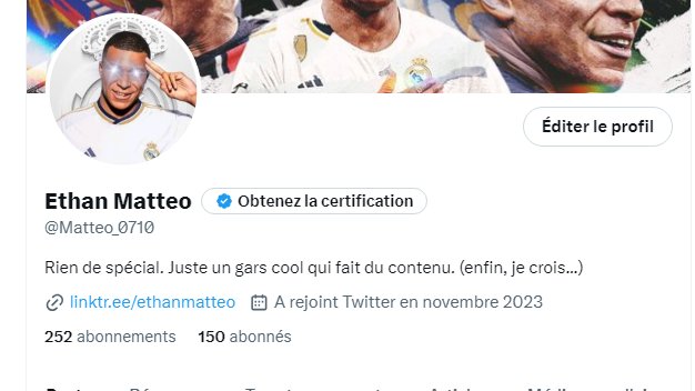 Matteo_0710's tweet photo. Twitter ✅150 abonnés
Instagram ✅45 abonnés
YouTube⏳50 abonnés

Encore merci infiniment pour votre soutien infaillible ! On continue d'écrire l'histoire !
#ForHistory https://t.co/DQWHnG9obD