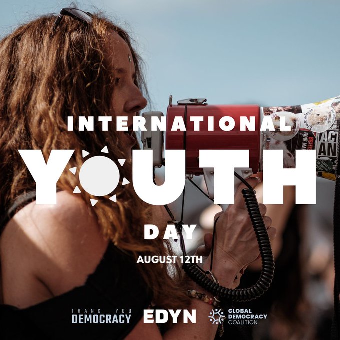 #InternationalYouthDay represents how the future thrives now, respecting the in-betweens of democracy, political inclusion, and youth power to change and create a better tomorrow.