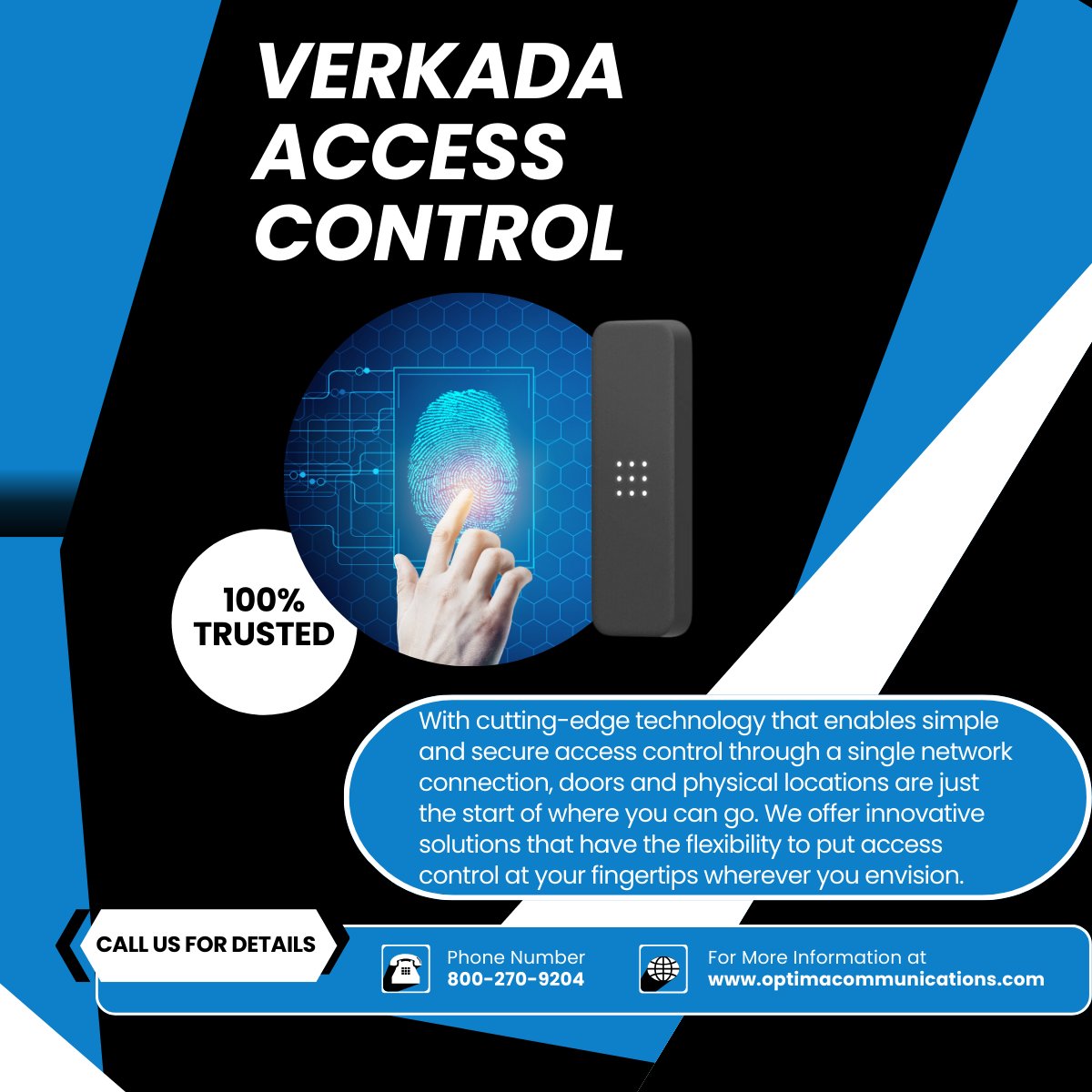 OptimaComm's tweet image. With cutting-edge technology that enables simple and secure access control through a single network connection, doors and physical locations are just the start of where you can go. bit.ly/4buZMsk