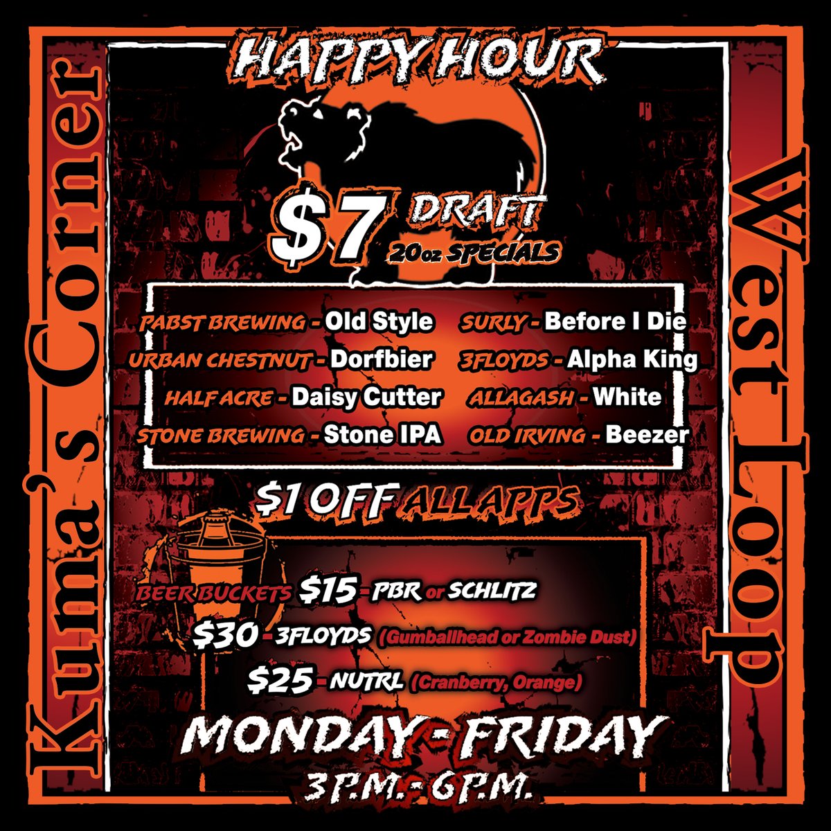 Happy Hour starts at 3pm.

#chicago #chicagohappyhour #happyhour #happyhourchicago #chicagobeer #chicagodrinks #chicagococktails #chicagobrew #chicagobars #chicagorestaurants #westloop #westloopchicago #westloopbars #westloophappyhour #fultonmarket #fultonmarketdistrict
