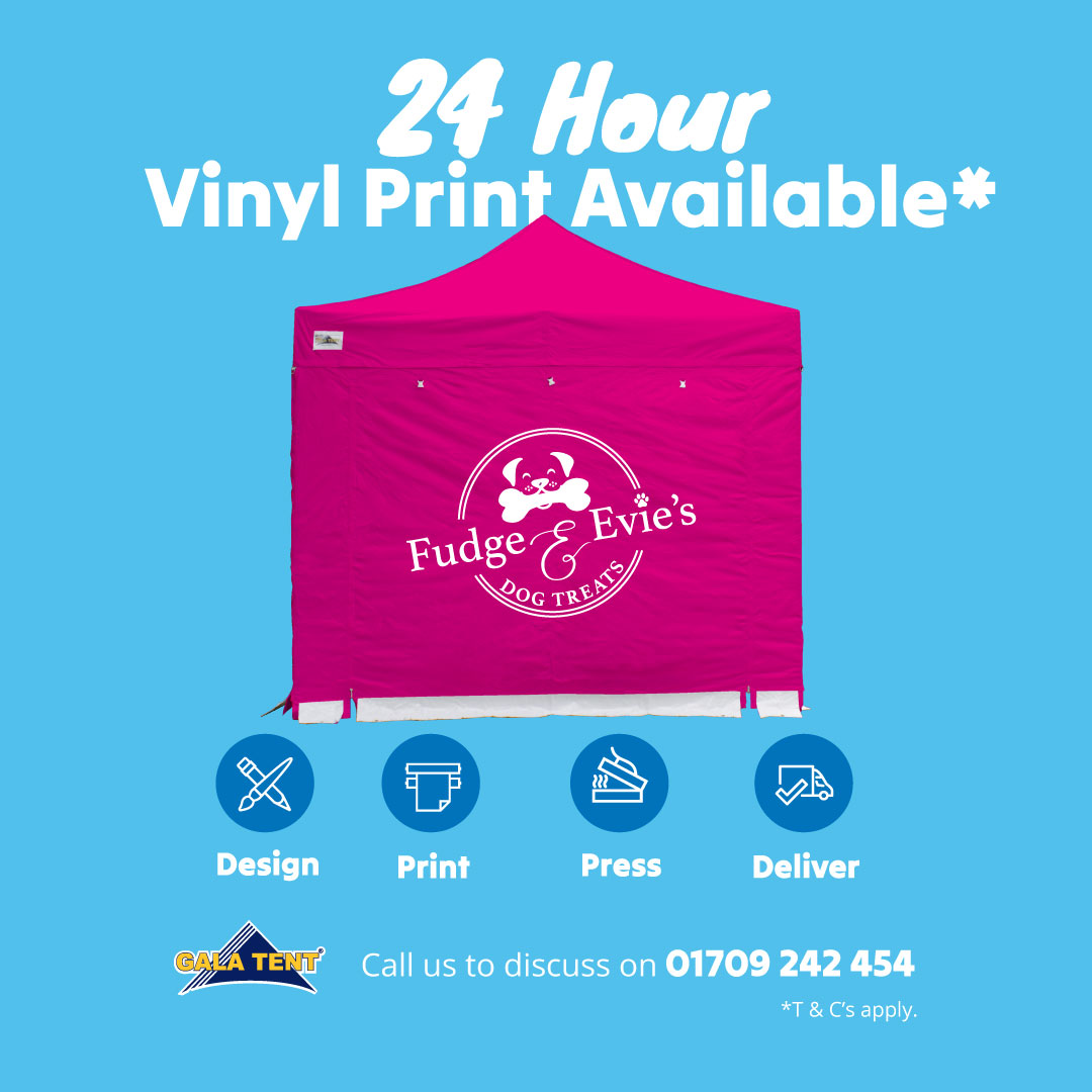 Elevate your outdoor presence with GalaTent's custom vinyl printing!🌟 Transform your gazebo into a striking promotional tool that showcases your brand in a eye-catching way. Our high-quality prints will ensure your message stands out to all!✨

Visit:
galatent.co.uk/printed-produc…