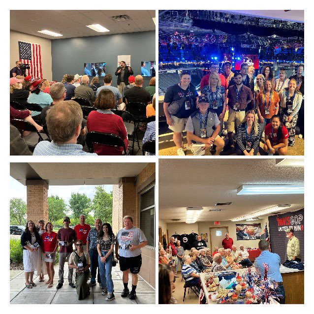 lesliehubertwi's tweet photo. 🙌Wisconsin is doing the work on the ground to win! With 8️⃣4️⃣ days to go 
@TeamTrump is:
✅registering voters
✅knocking doors
✅making calls
✅engaging with voters where they’re at
✅pushing and chasing ballots #SwampTheVote 

📣We need your help! Join the team and help us win Wisconsin this November! AND don’t forget to vote today!
https://t.co/u7wRUXvwiL