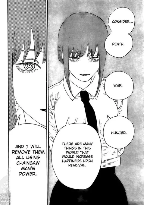 It's a bit crazy to think that in part 2, they needed Public Safety, members of the Chainsaw Man church, Barem, Yoru, and Fami to get to where we are now. In part 1, it was just Makima. 