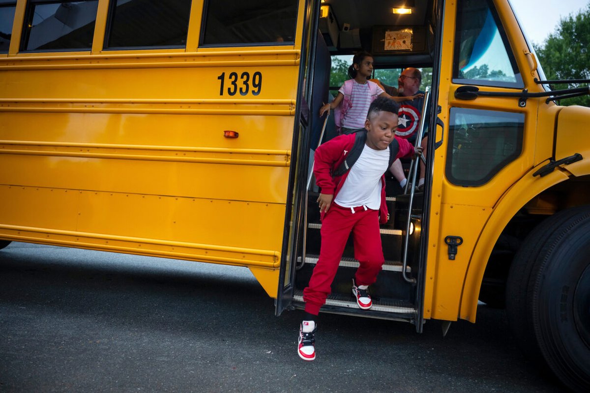 GCSFamilyAcad's tweet image. Will your child ride the bus to school? Don’t forget to download the Here Comes the Bus app, which gives arrival times, shows your child’s bus location on a map, and more. Learn more: gcsnc.com/Page/63267 #backtoGCS