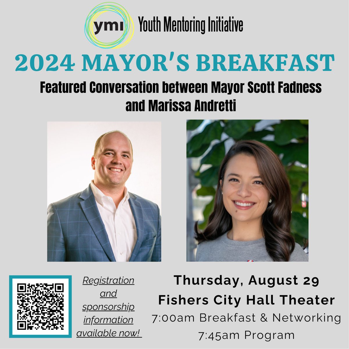 We are excited to announce the featured conversation at the 9th Annual YMI Mayor's Breakfast on August 29th will be between Mayor Scott Fadness and Marissa Andretti, Vice President of Andretti Global and Managing Director for Andretti Technologies!