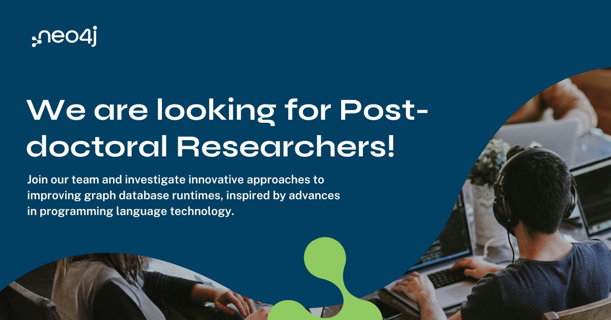 Want to be part of the research team of #Neo4j?
Neo4j Principal Research Engineer Dr. <a href="/_jimbobc/">James Clarkson</a> has been awarded a prestigious Future Leaders Fellowship by #UKRI to create a new Research team at Neo4j, and you can be part of it! 👇