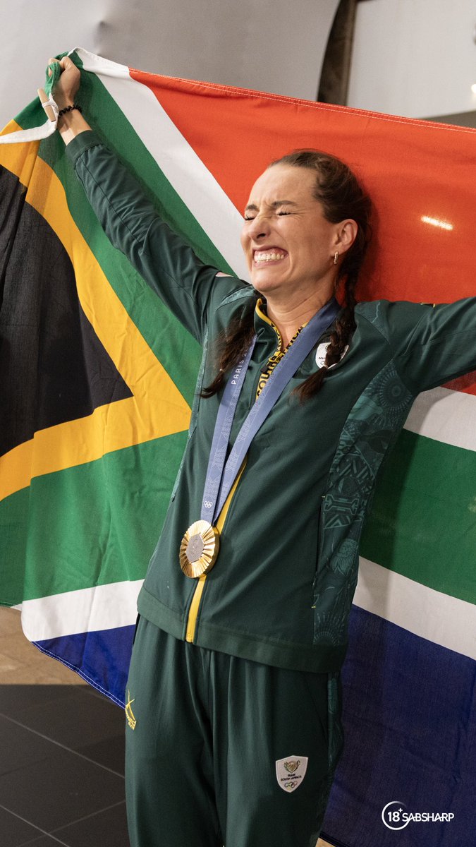jpandmichelle's tweet photo. Our golden girl is back! 🌟 Celebrating @tatjanaschoen, Africa’s first Olympic Gold Medalist at the Olympic Games Paris 2024. #GoldenMoments @corona #ad https://t.co/E6erNKMpEF