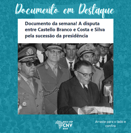 Nacecnvbrasil's tweet photo. Veja a análise do professor Felipe Loureiro (IRI-USP) sobre um documento que revela a disputa entre Castello Branco e Costa e Silva pela Presidência da República.

Link:https://t.co/rQwWx5u3k6🌍🔍 

#Ditadura #DocumentosHistóricos https://t.co/36erbVFLQb