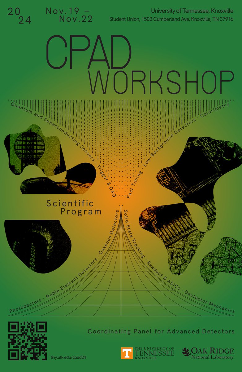 PARTICLE DETECTOR ENTHUSIASTS! Come to Knoxville, TN for CPAD Nov 19-22! indico.phy.ornl.gov/event/510/

Including events in the famous Sunsphere, the <a href="/knoxart/">Knoxville Museum of Art</a> museum (overlooking the Sunsphere), and tours of <a href="/ORNL/">Oak Ridge Lab</a>! Registration and abstract submission is open!!!