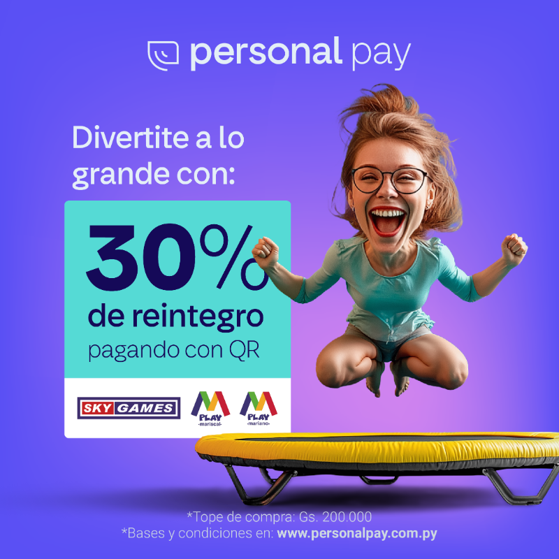 personalpaypy's tweet photo. ¡Aprovechá el 30% de reintegro en estos locales y disfrutá un fin de semana de pura diversión! #PersonalPayPy