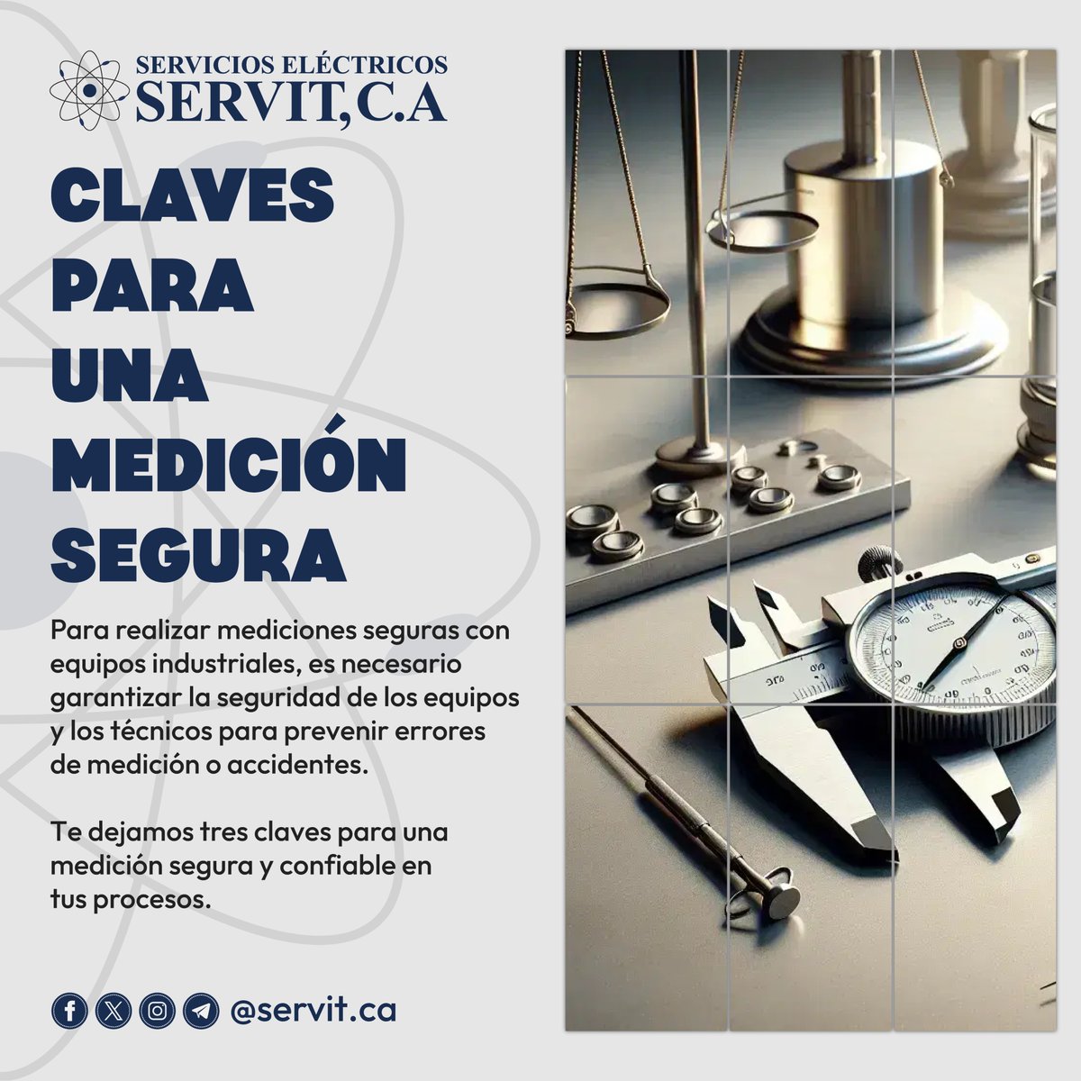 servit_ca's tweet image. 👌 Te dejamos cuatro claves para una medición segura y confiable en tus procesos.

1️⃣ 𝗖𝗮𝗽𝗮𝗰𝗶𝘁𝗮𝗰𝗶𝗼́𝗻: Asegúrate de que los trabajadores estén debidamente capacitados en el uso de los equipos de medición. Deben conocer las precauciones de... instagram.com/p/C-np1ZTuIT4/…