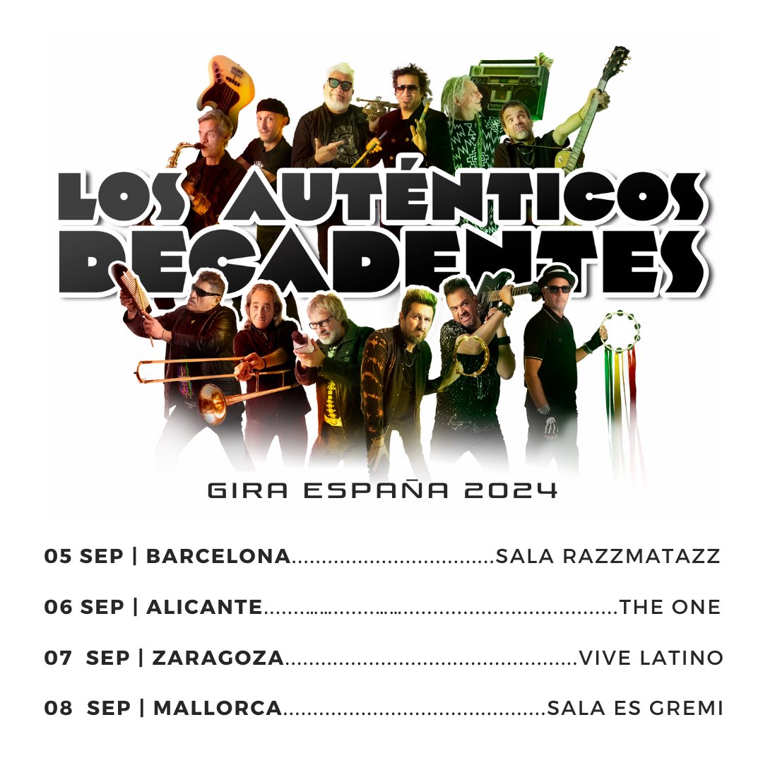 LADecadentes's tweet image. ESPAÑA 🇪🇸 dónde los vemos?

🎫 Tickets: losautenticosdecadentes.com.ar/shows/