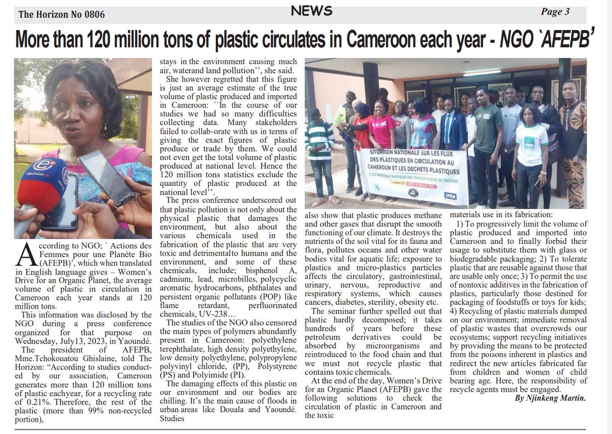 Action des Femmes pour une Planète Bio (AFEPB) tweet media