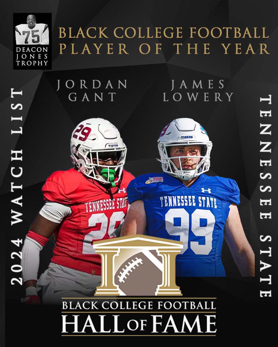 BCFHOF's tweet photo. 🏈 2024 Black College Football Player of the Year Award Watch List: 

RB JORDAN GRANT
K JAMES LOWERY (@Jimmy_lowery14)

View full release here: https://t.co/NFYaHbyRmZ https://t.co/vviGX5xhHq