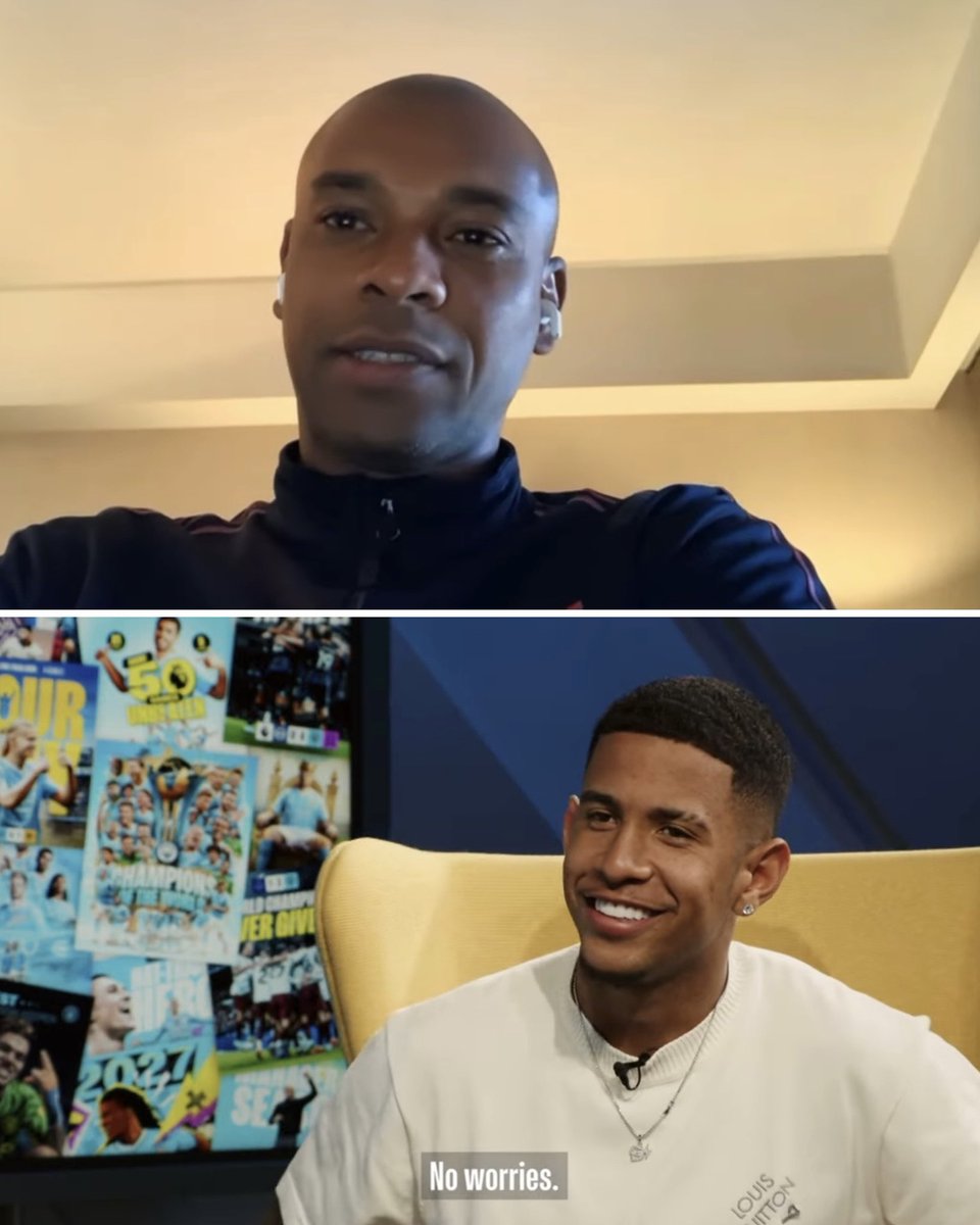 cityreport_'s tweet photo. Savinho: “I understand a lot of English. Sometimes I get shy to speak, but I’m starting to take classes and in about five months I think I’ll be speaking.”

Fernandinho: “I think trying to immerse in the culture is important. We want you to STAY A LONG TIME at #ManCity to bring us joy!” 😄🤝